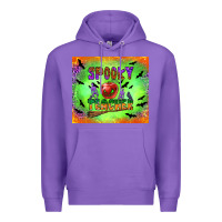 Purple spooky teacher Premium Hoodie - BundleAndBundleShop