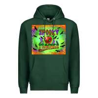 Sports Green spooky teacher Premium Hoodie - BundleAndBundleShop