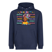 Navy you are beautiful victorious enough strong Heavyweight Hoodie - MaliasSmallBusiness