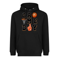 Black basketball game day Heavyweight Hoodie - MaliasSmallBusiness