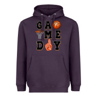 Plum basketball game day Heavyweight Hoodie - MaliasSmallBusiness