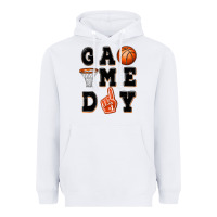 White basketball game day Heavyweight Hoodie - MaliasSmallBusiness