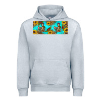 Heather Grey skeleton coffee and coffee plants 11 oz Urban Hoodie - Artiststas