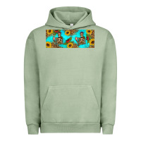 Pigment Oil Green skeleton coffee and coffee plants 11 oz Urban Hoodie - Artiststas