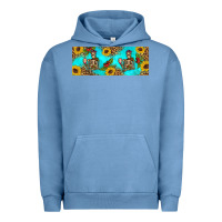 Pigment Pebble Blue skeleton coffee and coffee plants 11 oz Urban Hoodie - Artiststas