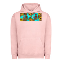 Pigment Salmon skeleton coffee and coffee plants 11 oz Urban Hoodie - Artiststas