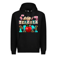 Black teacher mom Premium Hoodie - AdoDesignShop