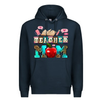 Navy teacher mom Premium Hoodie - AdoDesignShop