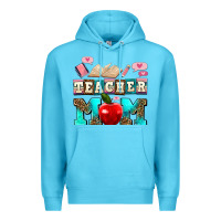 Ocean Blue teacher mom Premium Hoodie - AdoDesignShop