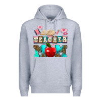 Heather Grey teacher mom Premium Hoodie - AdoDesignShop