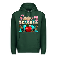 Sports Green teacher mom Premium Hoodie - AdoDesignShop