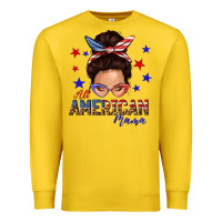 Lemon all american mama messy bun Premium Sweatshirt - texasbilliewilder