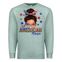 Seafoam all american mama messy bun Premium Sweatshirt - texasbilliewilder