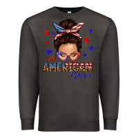 Smoke all american mama messy bun Premium Sweatshirt - texasbilliewilder