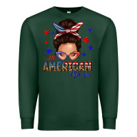 Sports Green all american mama messy bun Premium Sweatshirt - texasbilliewilder