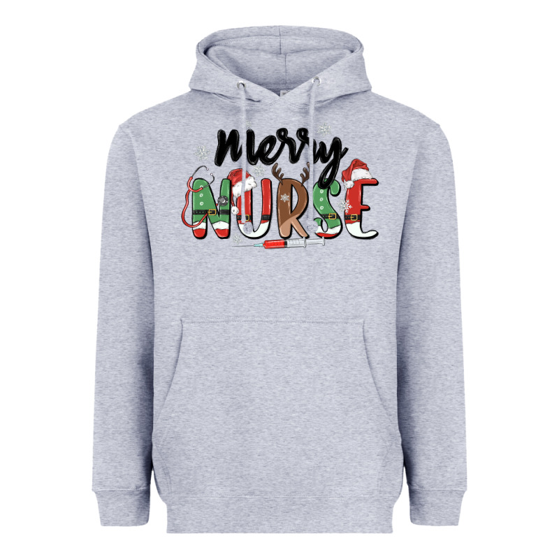 Merry Nurse Heavyweight Hoodie by MaliasSmallBusiness | Teevron