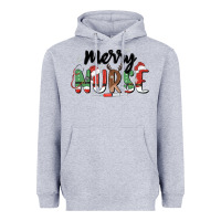 Heather Grey merry nurse Heavyweight Hoodie - MaliasSmallBusiness