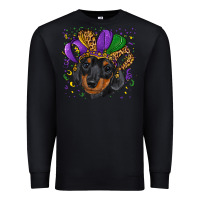 Black mardi gras hat dachshund puppy Premium Sweatshirt - RanaPortraitStore