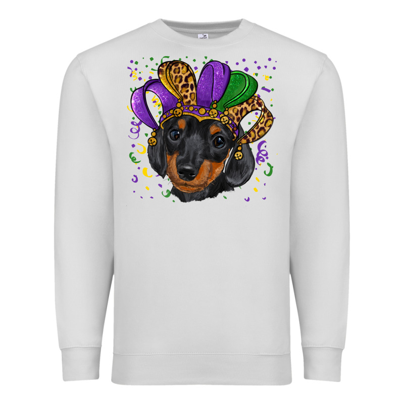 Mardi Gras Hat Dachshund Puppy Premium Sweatshirt by RanaPortraitStore | Teevron