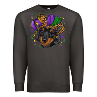 Smoke mardi gras hat dachshund puppy Premium Sweatshirt - RanaPortraitStore