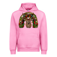 Fuchsia Pink deer rainbow Urban Hoodie - JahusDesignShop
