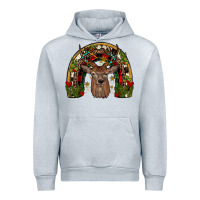 Heather Grey deer rainbow Urban Hoodie - JahusDesignShop