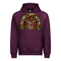 Mauve Wine deer rainbow Urban Hoodie - JahusDesignShop