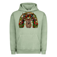 Pigment Oil Green deer rainbow Urban Hoodie - JahusDesignShop