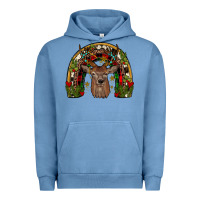 Pigment Pebble Blue deer rainbow Urban Hoodie - JahusDesignShop