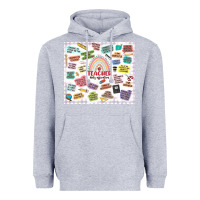 Heather Grey teacher daily affirmations Heavyweight Hoodie - MaliasSmallBusiness