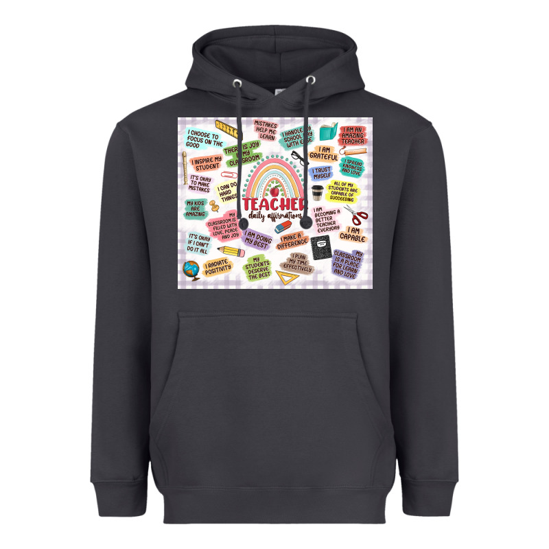 Teacher Daily Affirmations Heavyweight Hoodie by MaliasSmallBusiness | Teevron