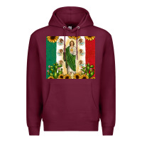 San Judas With Mexican Flag Premium Hoodie | Teevron