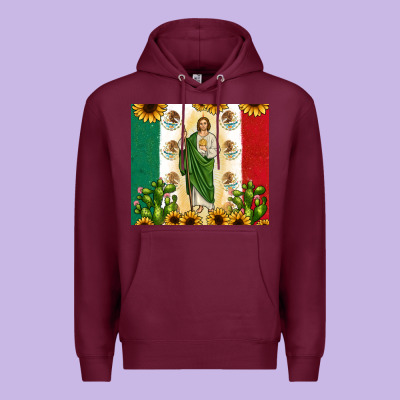 San Judas With Mexican Flag Premium Hoodie Designed By Jahusdesignshop