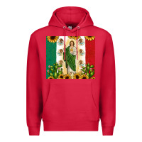 Cardinal San Judas with Mexican Flag Premium Hoodie - JahusDesignShop