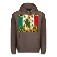 Coffee San Judas with Mexican Flag Premium Hoodie - JahusDesignShop