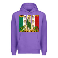 Purple San Judas with Mexican Flag Premium Hoodie - JahusDesignShop