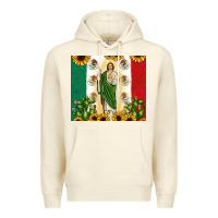 Sandshell San Judas with Mexican Flag Premium Hoodie - JahusDesignShop