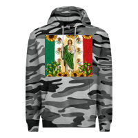 Slate Camo San Judas with Mexican Flag Premium Hoodie - JahusDesignShop