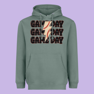 Heavyweight Hoodie game day game day baseball