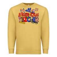 Antique Gold all american teacher Premium Sweatshirt - texasbilliewilder