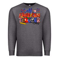 Charcoal Heather all american teacher Premium Sweatshirt - texasbilliewilder