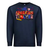 Navy all american teacher Premium Sweatshirt - texasbilliewilder