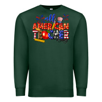 Sports Green all american teacher Premium Sweatshirt - texasbilliewilder