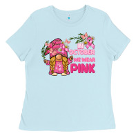 In October We Wear Pink Gnome Ladies Tee | Teevron