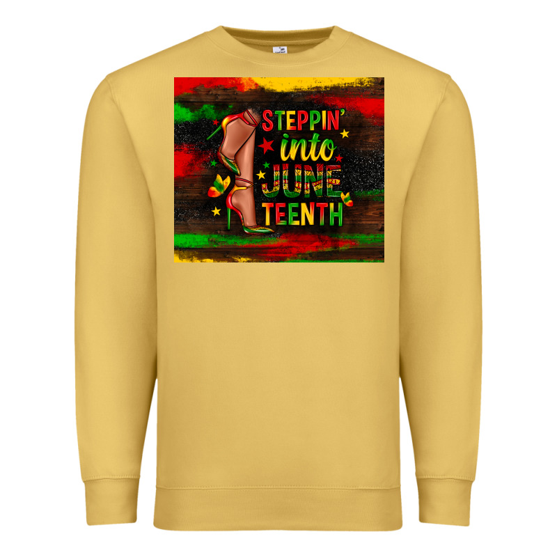Steppin Into Juneteenth Premium Sweatshirt by Zillion Design Studio | Teevron