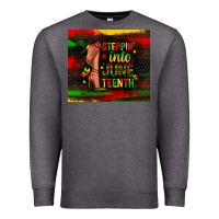Charcoal Heather steppin into juneteenth Premium Sweatshirt - Zillion Design Studio