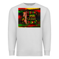 Dove Grey steppin into juneteenth Premium Sweatshirt - Zillion Design Studio