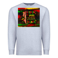 Heather Grey steppin into juneteenth Premium Sweatshirt - Zillion Design Studio