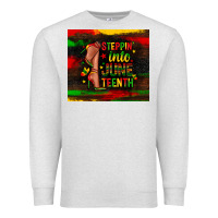 Oatmeal Heather steppin into juneteenth Premium Sweatshirt - Zillion Design Studio
