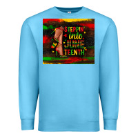 Ocean Blue steppin into juneteenth Premium Sweatshirt - Zillion Design Studio